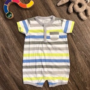 Carter’s Striped Baby Short Sleeve Romper